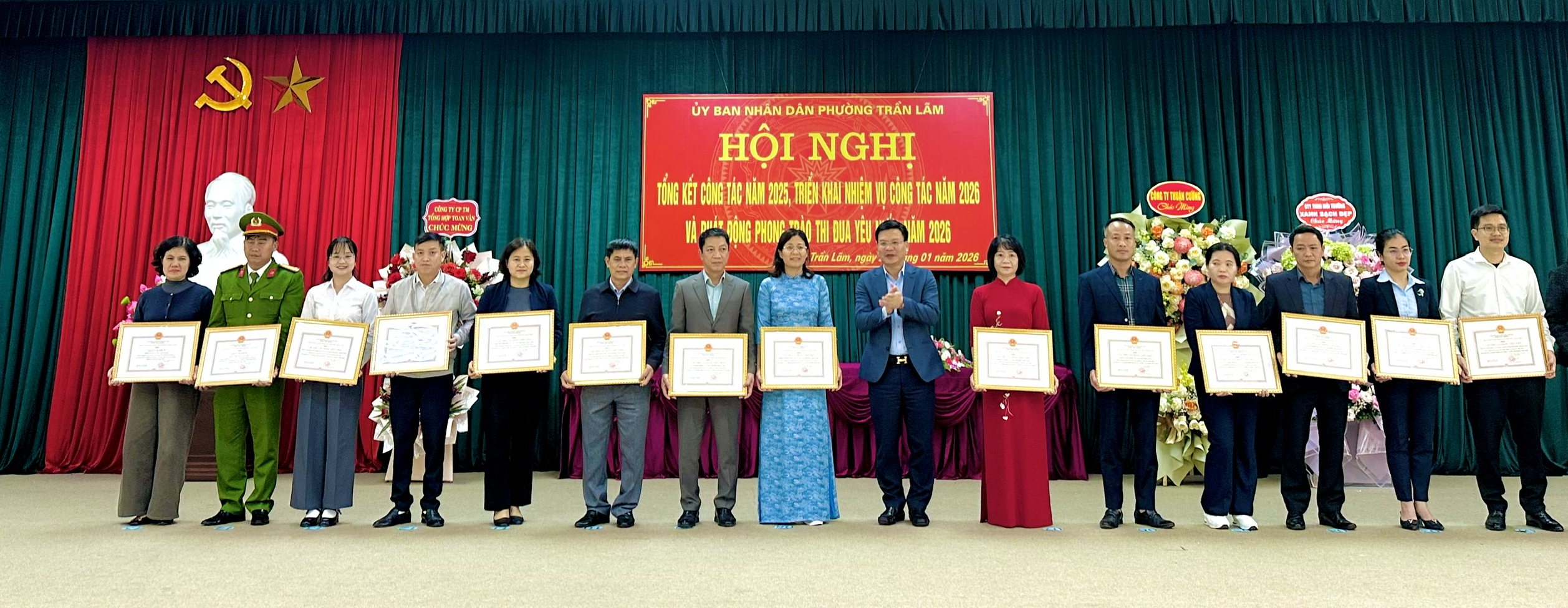 Phường Trần Lãm tổ chức hội nghị tổng kết công tác năm 2025,  triển khai nhiệm vụ năm 2026 và phát động phong trào thi đua yêu nước  năm 2026