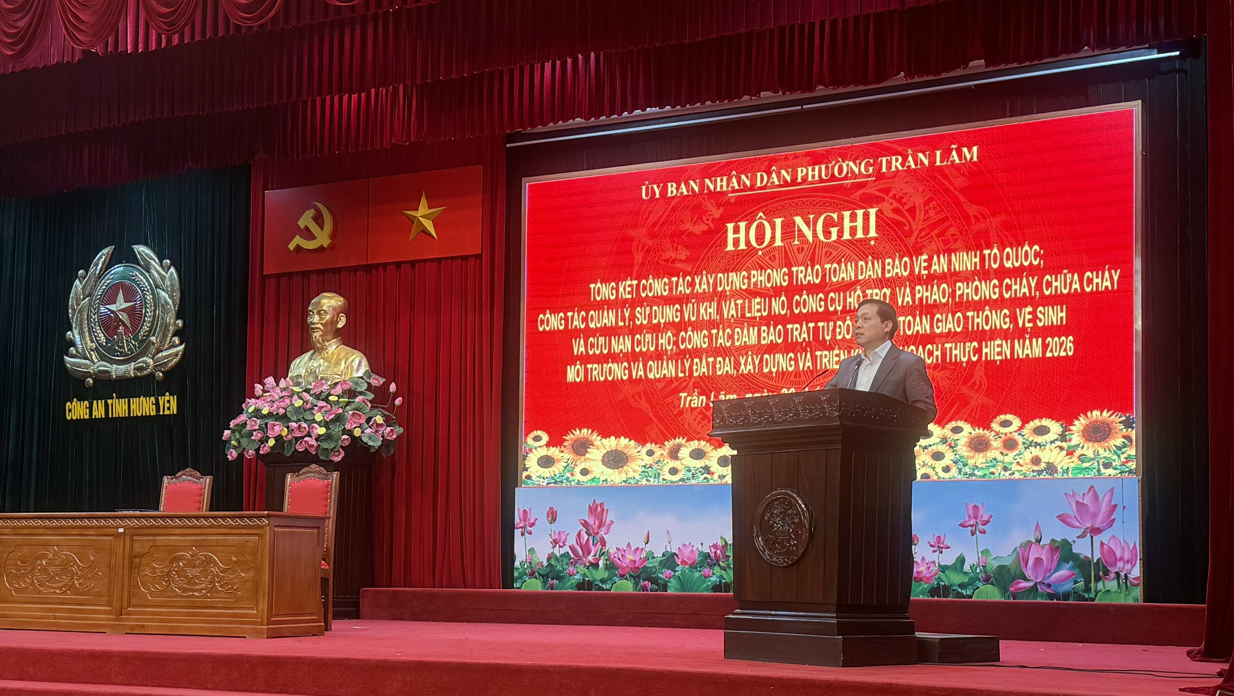 Phường Trần Lãm Tổng kết công tác bảo đảm an ninh trật tự năm 2025, triển khai nhiệm vụ năm 2026.