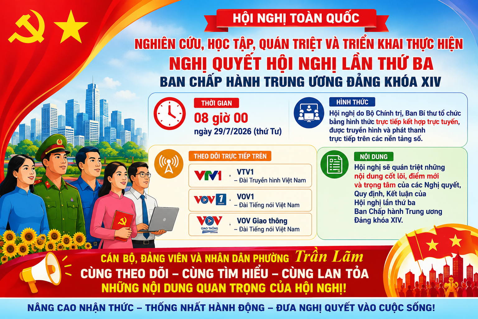Hội nghị toàn quốc nghiên cứu học tập, quán triệt và triển khai thực hiện nghị quyết hội nghị lần thứ ba ban chấp hành trung ương Đảng khóa XIV