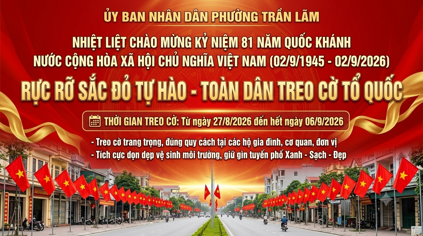 RỰC RỠ SẮC ĐỎ TỰ HÀO: NHÂN DÂN PHƯỜNG TRẦN LÃM HƯỚNG VỀ NGÀY TẾT ĐỘC LẬP