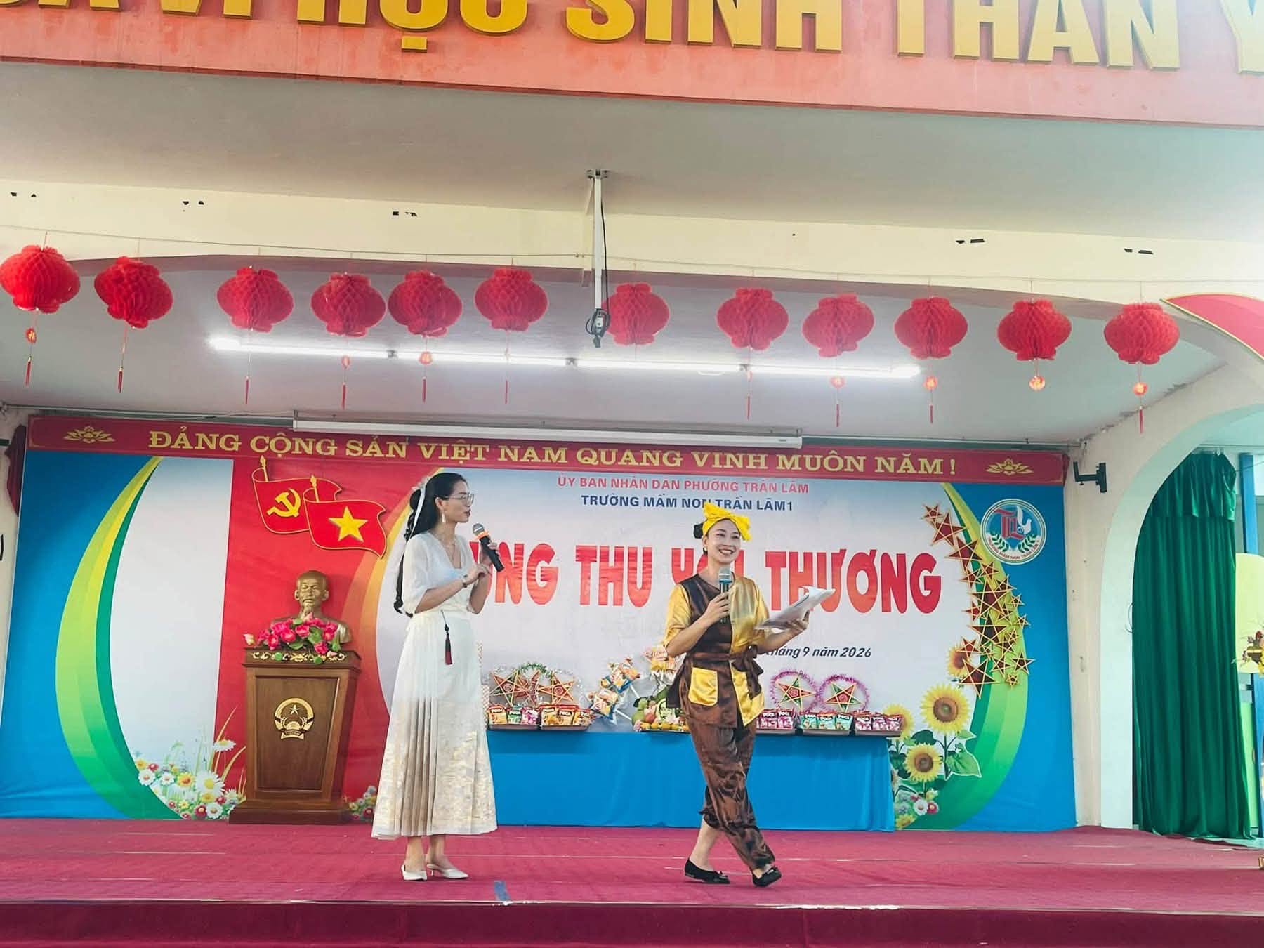 Phường Trần Lãm: Trường Mầm non Trần Lãm 1 tổ chức chương trình “Trung thu yêu thương” cho các em học sinh
