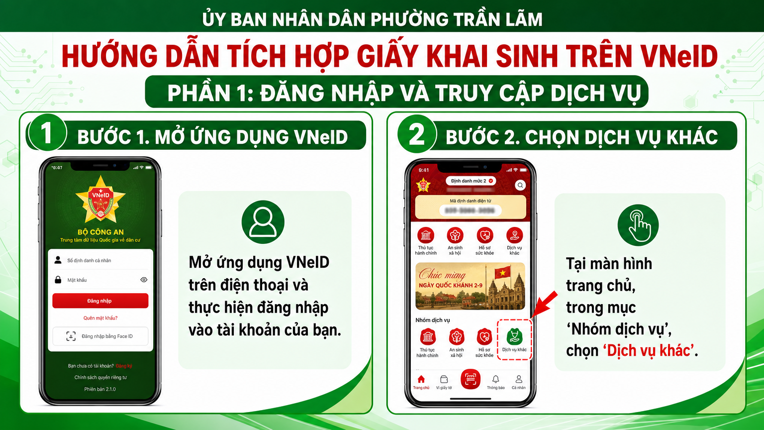 Tích hợp Giấy khai sinh trên VNeID: Thêm tiện ích số, nâng cao chất lượng phục vụ người dân