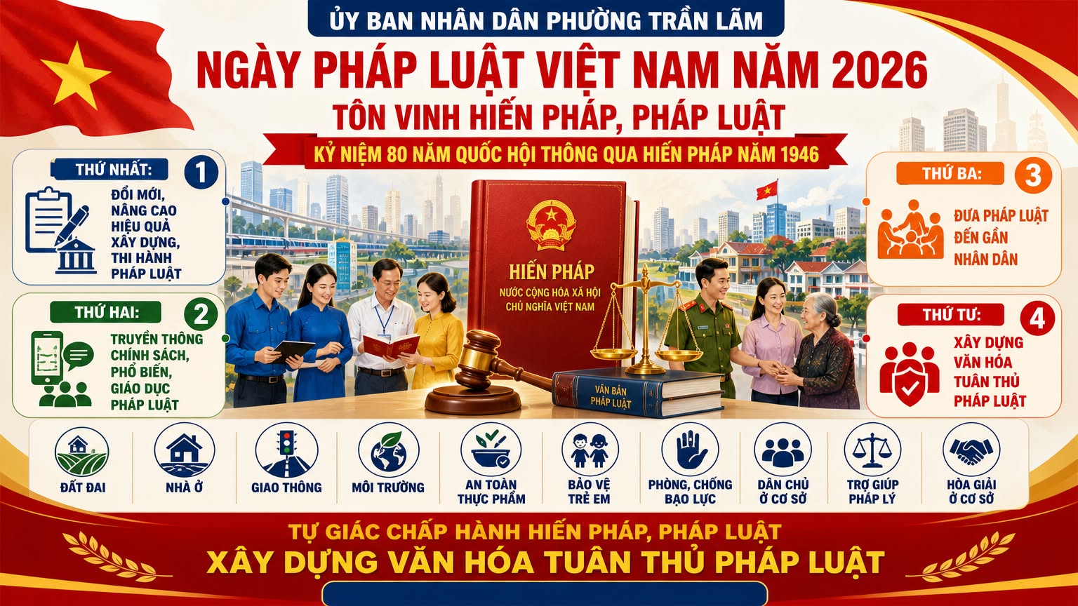 Phường Trần Lãm lan tỏa văn hóa thượng tôn Hiến pháp và pháp luật
